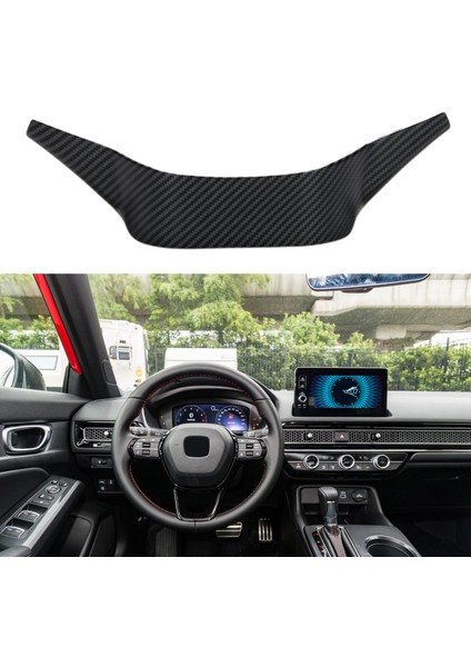 Araba Direksiyon Dekoratif Çerçeve Direksiyon Parlak Şerit Honda Civic 11TH Nesil 2022 Karbon Fiber (Yurt Dışından)