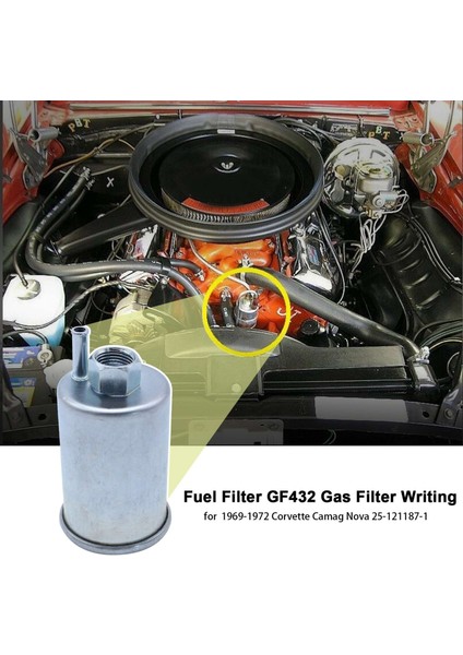 Yakıt Filtresi GF432 Gaz Filtresi Chevrolet 1969-1972 Corvette Camao Nova 25-121187-1 Için Yazma (Yurt Dışından)
