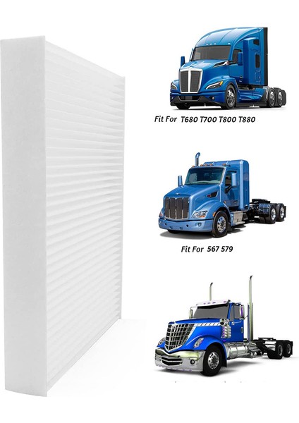 Kenworth T660 T680 T880 Peterbilt 567 579 Için Kabin Hava Filtresi International Trucks 4070948C1 Paccar X1987001'I Değiştirir (Yurt Dışından)