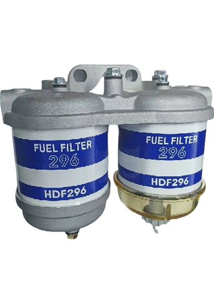Evrensel Dizel Çift Eklemeli Çift Yakıt Filtresi 296 Eleman 7111-296 HDF296 Filtre Yağ Su Ayırıcı Çift Kap Assy (Yurt Dışından) indirimleri