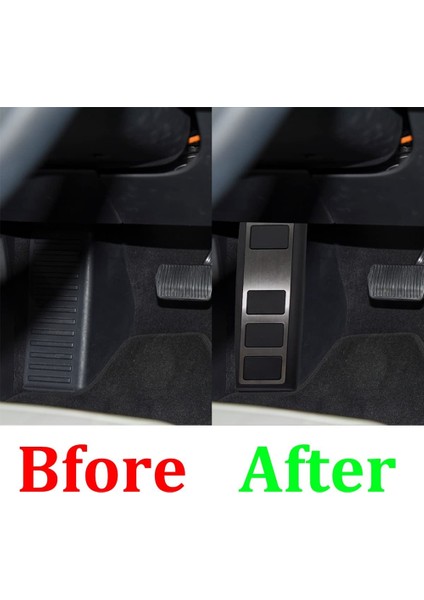 Ford Mustang Mach-E 2021+ Için Paslanmaz Çelik Pedallar Hızlandırıcı Fren Ayak Pedalı Koruyucu Örtü Kaymaz Araba Yedek B (Yurt Dışından)