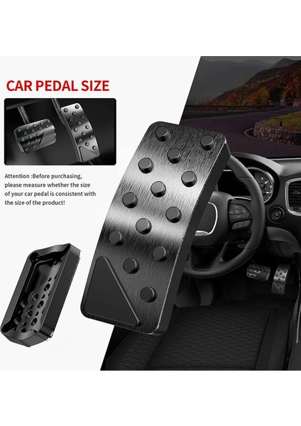 Dodge Durango Jeep Grand Cherokee 2011-2021 Için Sondaj Yok Alüminyum Fren ve Gaz Pedalı Kapakları (Siyah) (Yurt Dışından)