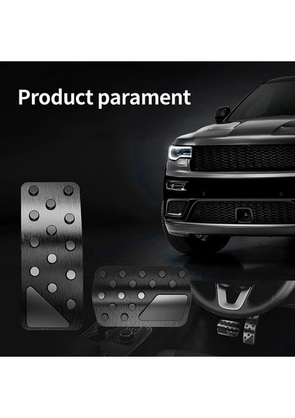 Dodge Durango Jeep Grand Cherokee 2011-2021 Için Sondaj Yok Alüminyum Fren ve Gaz Pedalı Kapakları (Siyah) (Yurt Dışından)
