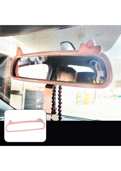 Pembe Araba Iç Dikiz Aynası Koruyucu Çerçeve Trim Kapağı Byd Dolphin Mini / Byd Seagull Için (Yurt Dışından)