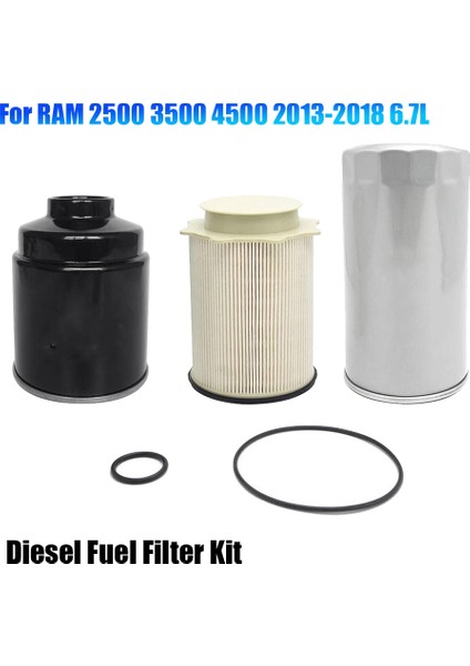 Cummins Yağ Filtresi Dizel Yakit Filtresi Kiti 2013-2018 Ram 2500 3500 4500 6.7l 68197867AB 68065608AB 5083285AA (Yurt Dışından)