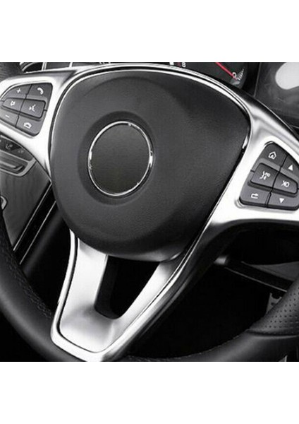 Araba Direksiyon Düğmesi Çerçeve Dekorasyon Kapak Sticlers Trim Mercedes Benz C Sınıfı Için W205 E Sınıfı W213 Glc X253 (Yurt Dışından)