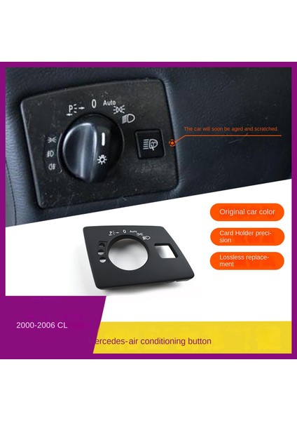Lhd Ön Sol Gösterge Paneli Far Lambası Anahtarı Kapağı Döşeme Mercedes Benz W215 Cl-Sınıfı 320 350 450 2000-2006 (Yurt Dışından)