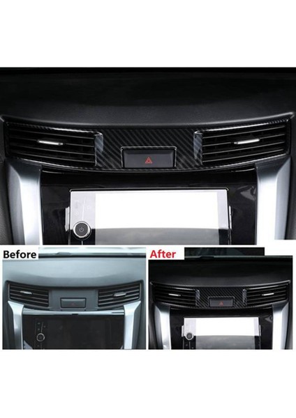 Nissan Navara Için NP300 2015-2020 Karbon Fiber Abs Araba Klima Ac Çıkış Havalandırma Krom Çerçeve Trim Aksesuarları, 5 Adet (Yurt Dışından) fiyatları