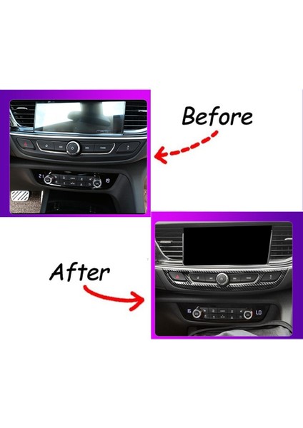 Buick Regal 2017 2018 2019 Için Araba Merkezi Kontrol Multimedya Ayar CD Paneli Kapak Trim Çerçeve Dekor Etiket Aksesuarları (Yurt Dışından)
