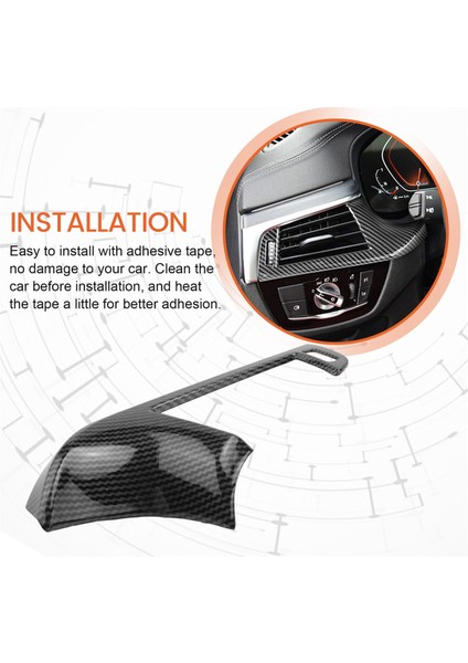 -Bmw 5 Serisi G30 2018-2022 Karbon Fiber Araba Ön Dashboard Hava Firar Çıkışı Kapak Trim Çerçeve Etiket Aksesuarları (Yurt Dışından) indirimleri