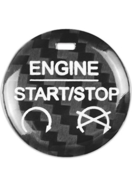Ford Mustang 2015-2019 Için Gerçek Karbon Fiber Araba Motoru Başlatma Durdurma Düğmesi Kapağı Sticker Trim Iç Aksesuarlar (Yurt Dışından)