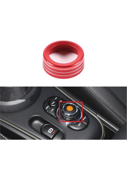 -Bmw Mını Cooper 2014-2022 Için Araba Merkezi Kontrol Multimedya Topuzu Kapak Trim Alüminyum Dekoratif Sticker Aksesuarları (Yurt Dışından)