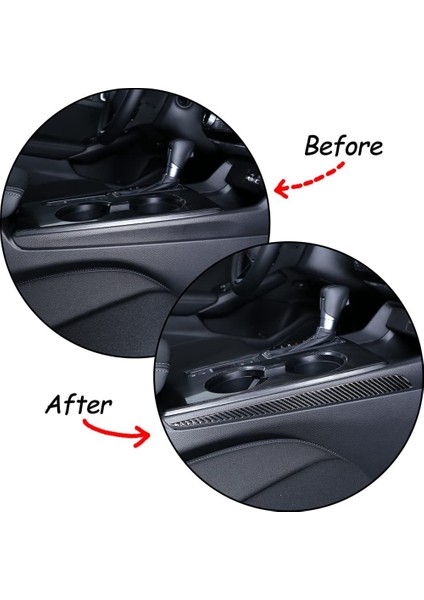11. Honda Civic 2022 Karbon Fiber Merkezi Kontrol Dişli Yan Panel Trim Kapak Sticker Iç Aksesuarlar, Siyah (Yurt Dışından)