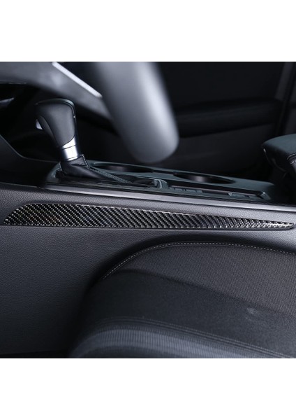 11. Honda Civic 2022 Karbon Fiber Merkezi Kontrol Dişli Yan Panel Trim Kapak Sticker Iç Aksesuarlar, Siyah (Yurt Dışından)