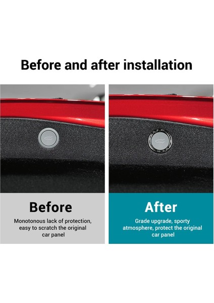 Tesla Model 3 Highland 2024 Araba Bagaj Anahtarı Düğmesi Çerçeve Kapağı Trim Sticker Iç Aksesuarlar Için Yumuşak Karbon Fiber (Yurt Dışından)