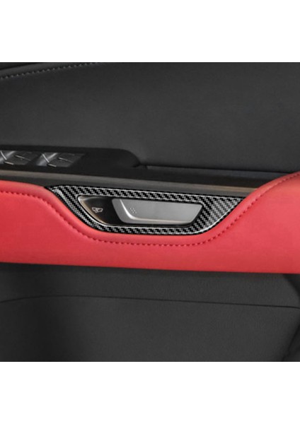 Rhd Araba Iç Kapı Kolu Dekorasyon Kapak Etiket Trim Dekorasyon Lexus NX260 NX350H 2022 2023 Karbon Fiber (Yurt Dışından)