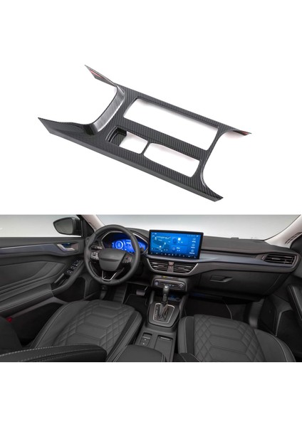 Ford Focus 2022 2023 Için Karbon Fiber Araba Merkezi Konsol Su Dağı Tutucu Dekorasyon Kapak Trim Etiket (Yurt Dışından)