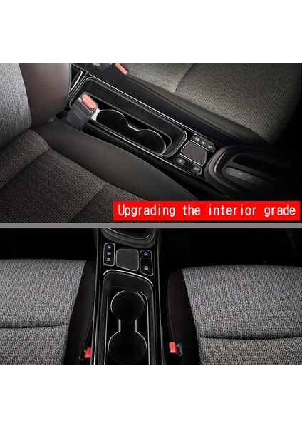 Araba Orta Konsol Su Dağı Tutucu Dekorasyon Kapağı Trim Sticker Toyota Yaris Cross Rhd 2022 Karbon Fiber Iç (Yurt Dışından)