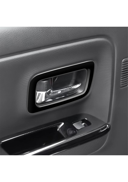 Suzuki Spacia 2017-2022 Için Araba Parlak Siyah Iç Kapı Kolu Kapağı Kapı Kase Kolu Döşeme Çerçevesi Çıkartması (Yurt Dışından)