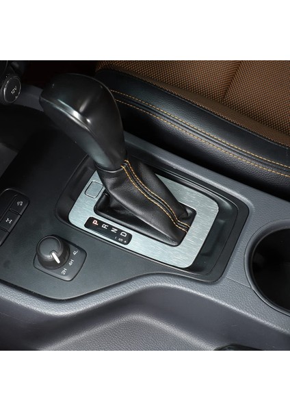 Ford Ranger 2015-2018 Için Alüminyum Alaşım Araba Merkezi Konsol Vites Paneli Kapak Trim Çerçeve Etiket Aksesuarları, Gümüş (Yurt Dışından)