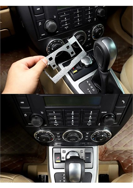 Land Rover Freelander 2 2007-2012 Için Araba Merkezi Kontrol Arazi Ayarı Ayar Kapağı + Vites Anti-Scratch Çıkartmalar (Yurt Dışından)
