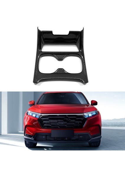 Araba Karbon Fiber Orta Konsol Su Dağı Tutucu Dekorasyon Kapağı Trim Çıkartmaları Honda Crv 6th 2023 (Yurt Dışından)