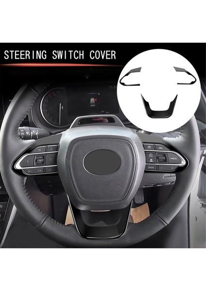 Toyota Voxy Noah 90 Serisi 2022 2023+ Parlak Siyah Için Rhd Araba Iç Direksiyon Simidi Kapağı Trim Sticker Kitleri (Yurt Dışından)