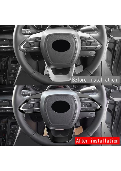 Toyota Voxy Noah 90 Serisi 2022 2023+ Parlak Siyah Için Rhd Araba Iç Direksiyon Simidi Kapağı Trim Sticker Kitleri (Yurt Dışından)