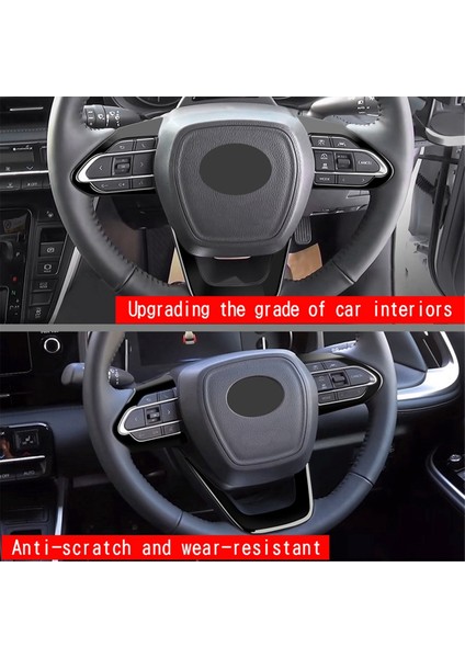 Toyota Voxy Noah 90 Serisi 2022 2023+ Parlak Siyah Için Rhd Araba Iç Direksiyon Simidi Kapağı Trim Sticker Kitleri (Yurt Dışından)