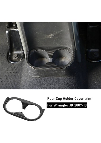 Karbon Fiber Arka Su Dağı Tutucu Paneli Kapak Trim 2007-2010 Jeep Wrangler Jk Için (Yurt Dışından)