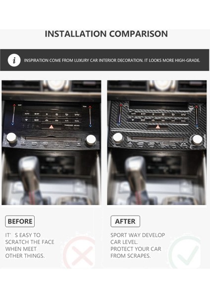 Gerçek Karbon Fiber Lexus IS250 IS200 Is 350 2013-2019 Araba Merkezi Konsol CD Paneli Kapak Etiket Trim Aksesuarları (Yurt Dışından) modelleri