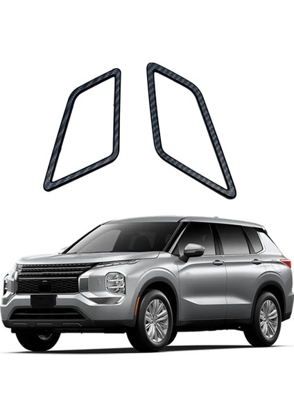 Mitsubishi Outlander 2022 2023 Için Karbon Fiber Dashboard Hava Çıkış Havalandırma Ayar Kapağı Etiket Dekorasyon Çerçeve Rhd (Yurt Dışından)