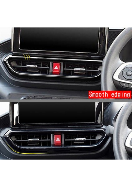 Karbon Fiber Araba Iç Dashboard Merkezi Konsol Hava Firar A/c Çıkış Krom Çerçeve Trim Toyota Raize/gr 2020-2022 (Yurt Dışından)