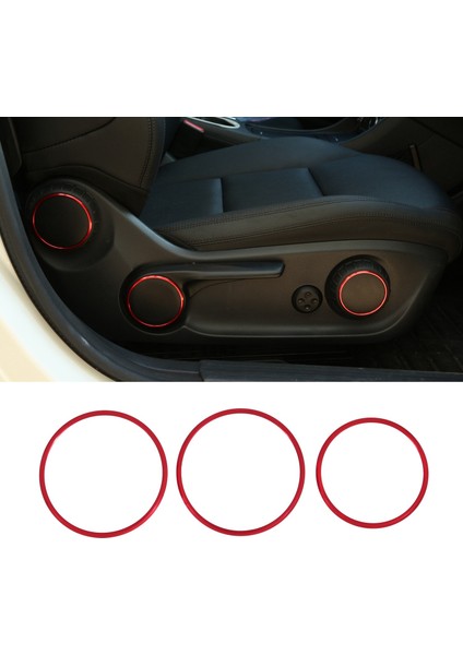 3 Adet Araba Koltuğu Ayarı Anahtar Düğmesi Halka Kapak Trim Kırmızı Mercedes Benz Ab Gla Cla Sınıfı W176 W117 W246 C117 A180 (Yurt Dışından)
