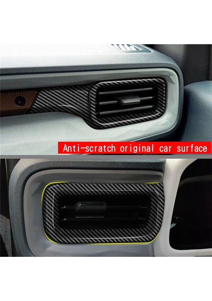 Ford Maverick 2022+ Için Karbon Fiber Yan Dash A/c Klima Çıkış Havalandırma Kapağı Paneli Trim (Yurt Dışından)