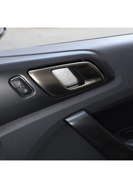 Ford Ranger 2015+ Için Alüminyum Alaşım Araba Iç Kapı Kolu Kase Kapağı Trim Koruyucu Etiket Iç Aksesuarlar, Gümüş (Yurt Dışından)