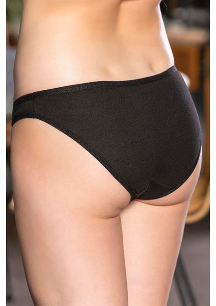 Pamuklu Slip Külot (Karışık) Siyah-Beyaz-Ten (BRF2964)
