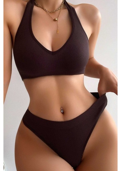 Kadın Kahverengi Seamless Tanga Sütyen Takım modelleri