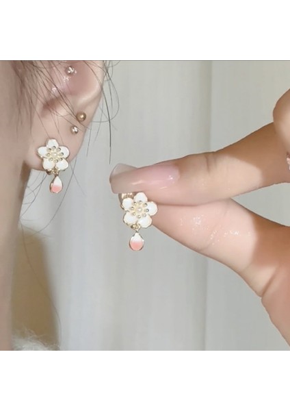 Deliksiz Kulak Klipsleri Çiçek Fransız Mizaç Küpeler Küpeler (Yurt Dışından)