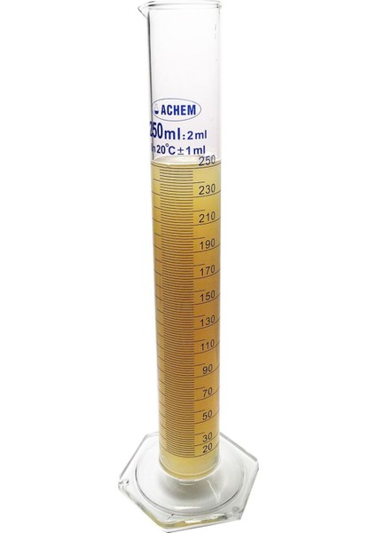 250ML Cam Mezür Uzun Form Mavi Skala