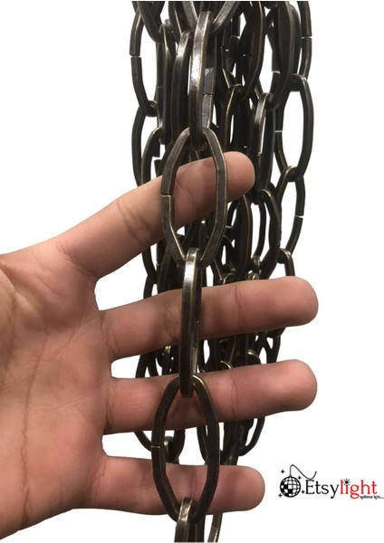 Gotik Avize Zinciri 3 Mm, 5 Metre Antik Sarı Renk, Dekoratif Metal Zincir, Vintage, Avize Zinciri fiyatları