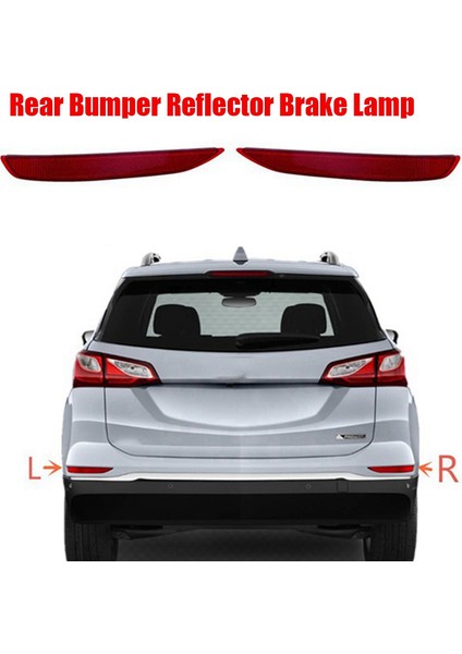 Chevrolet Equinox 2018 2019 2020 Için Sol Arka Tampon Reflektör Işığı Kırmızı Mercek Arka Lambası Fren Lambası Park Reflektörü (Yurt Dışından)