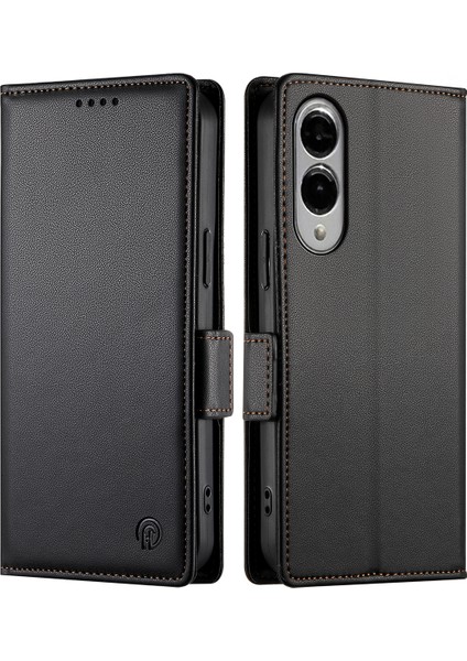 Samsung Galaxy S25 Edge Stand Kılıf Pu Deri Cüzdan Telefon Kılıfı (Yurt Dışından)