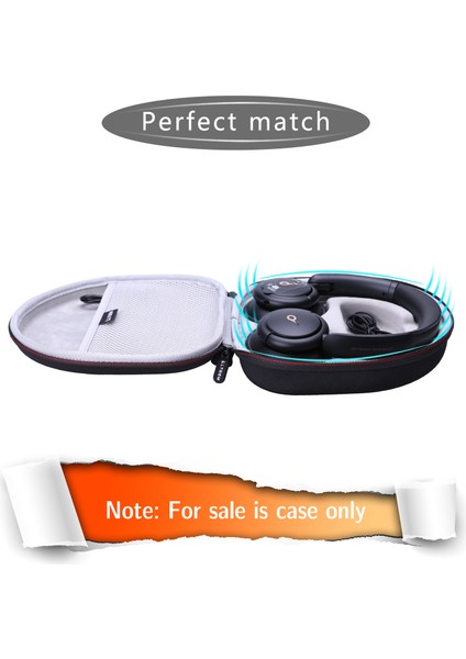 Satılık Stil Için Sadece Durumda Anker Soundcore Life Q20 ve Q30 Kulaklıklar Için Siyah Eva Sert Kılıf (Yurt Dışından)