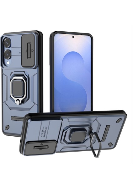 Samsung Galaxy S25 Edge Pc + Tpu Kickstand Telefon Koruyucu Lens Kapağı ile (Yurt Dışından)