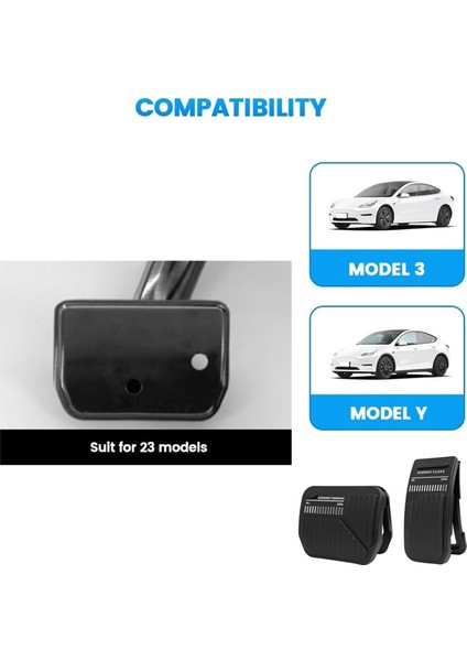 Tesla Model Y Model 3 2023 Pedal Kapakları, Gaz Pedalı Fren Pedalı Gaz Pedalı Kapak Aksesuarları (Siyah) (Yurt Dışından)