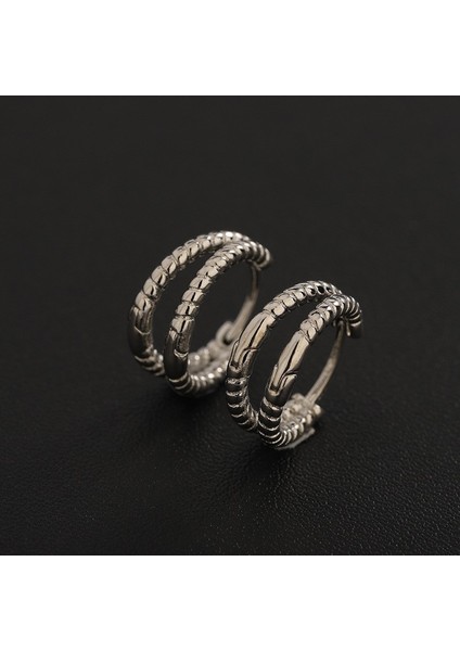 Küpe Erkek S925 Gümüş Küpe Gelgit Retro Küpe (Yurt Dışından)