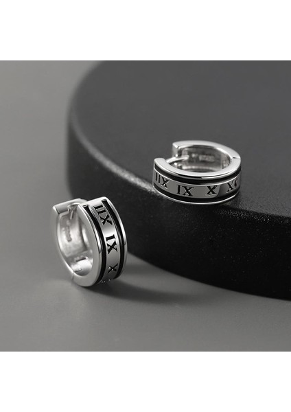 Küpe Erkek S925 Gümüş Küpe Gelgit Retro Küpe (Yurt Dışından)