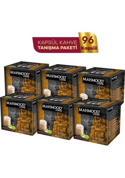Cappuccino Kapsül Tanışma Paketi Dolce Gusto Uyumlu Kapsül Kahve Fırsat Paketi 16 Adet x 6 Paket