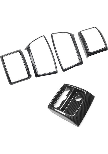 Karbon Fiber Merkezi Dashboard Havalandırma Çerçevesi Arka Klima Çıkış Trim Ford Ranger Everest Endeavour 2015-2021 Için (Yurt Dışından)
